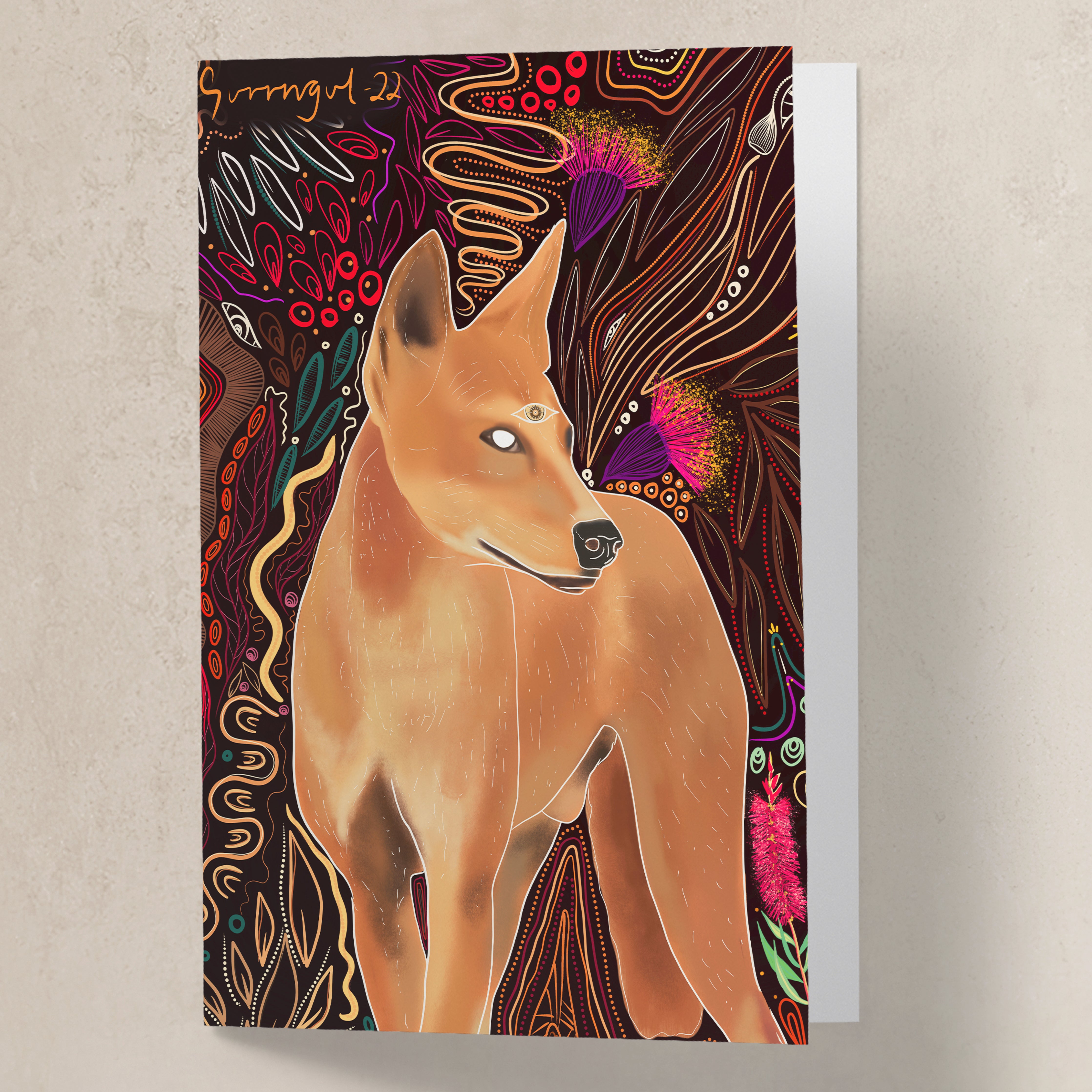 'Ngamu-ngaajarr' Greeting Card – gurrngul art